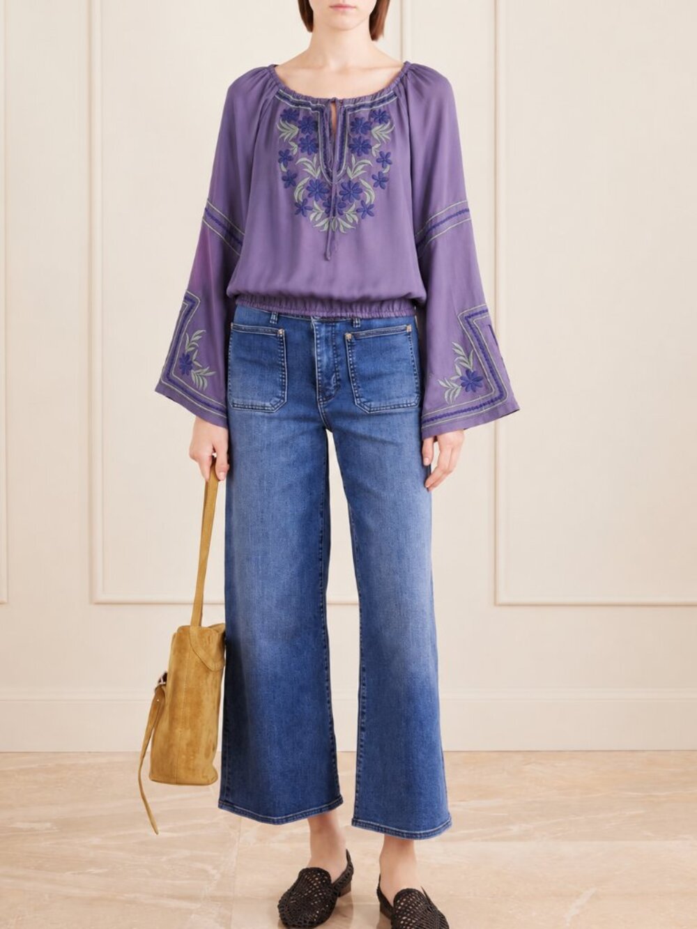 Silk Georgette Embroidered Blouse (0419)